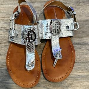 Tommy Hilfiger Metallic Silver Sandals